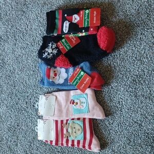 5 New Pairs Assorted Women's Christmas Holiday Socks